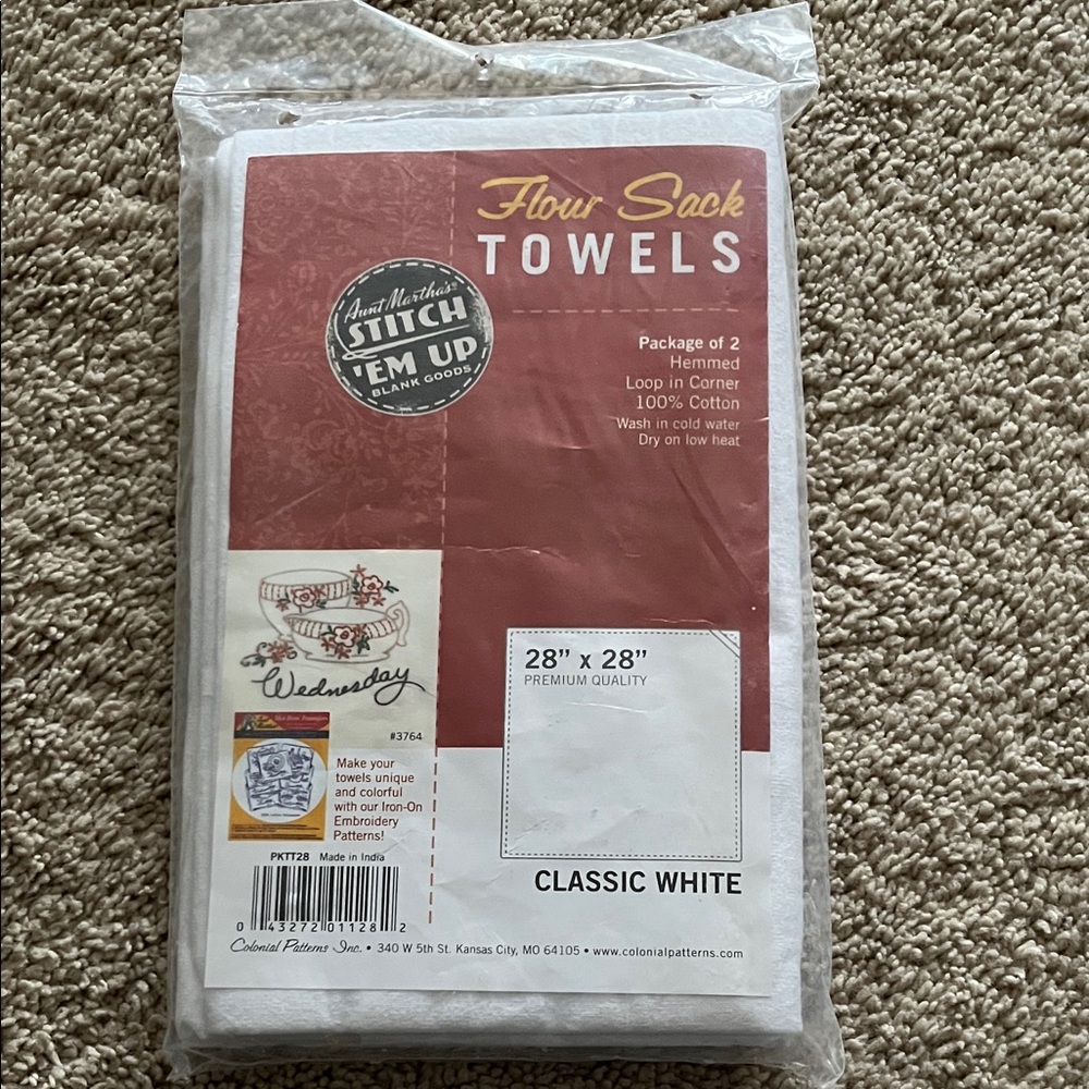 Aunt Martha’s White Flour Sack Towels